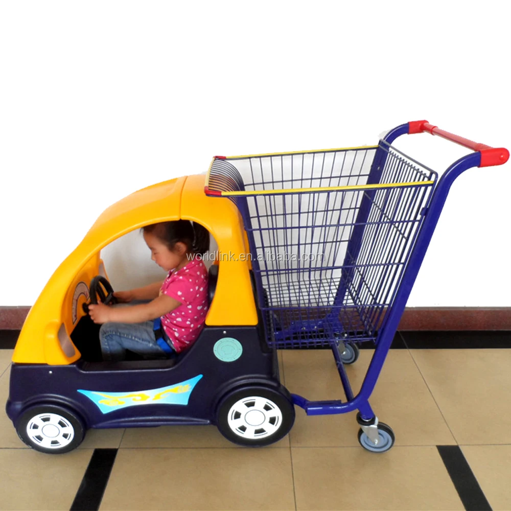 toy shopping cart with baby seat