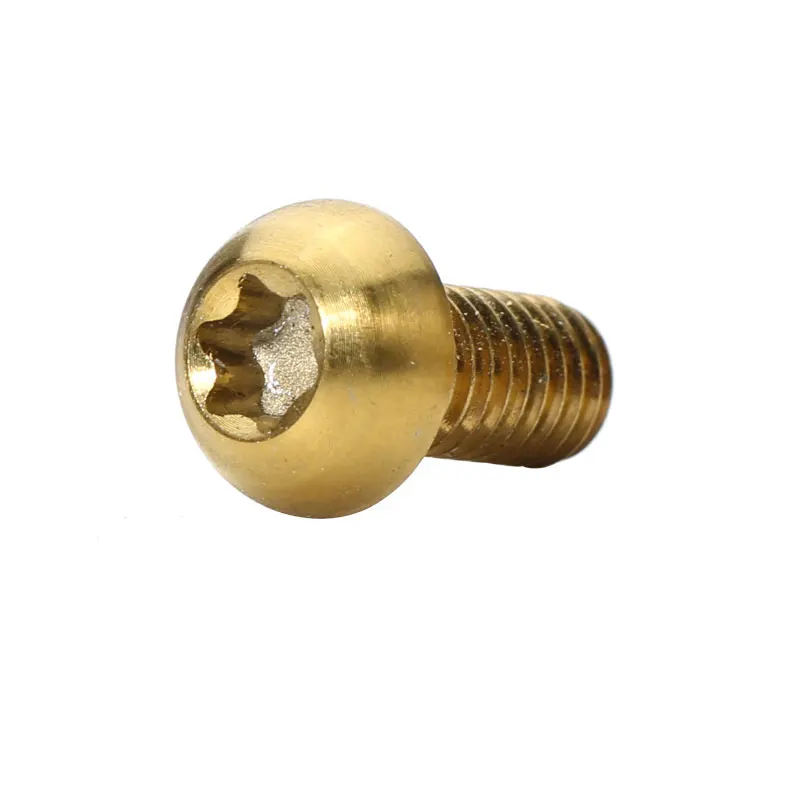 Gold Plated Machine Titanium Tapered Torx More Plus Socket Head Cap