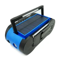 

Portable 4000mAh Battery Solar Crank AM/FM/NOAA Weather Emergency Radio With 3W LED Flashlight SOS Siren