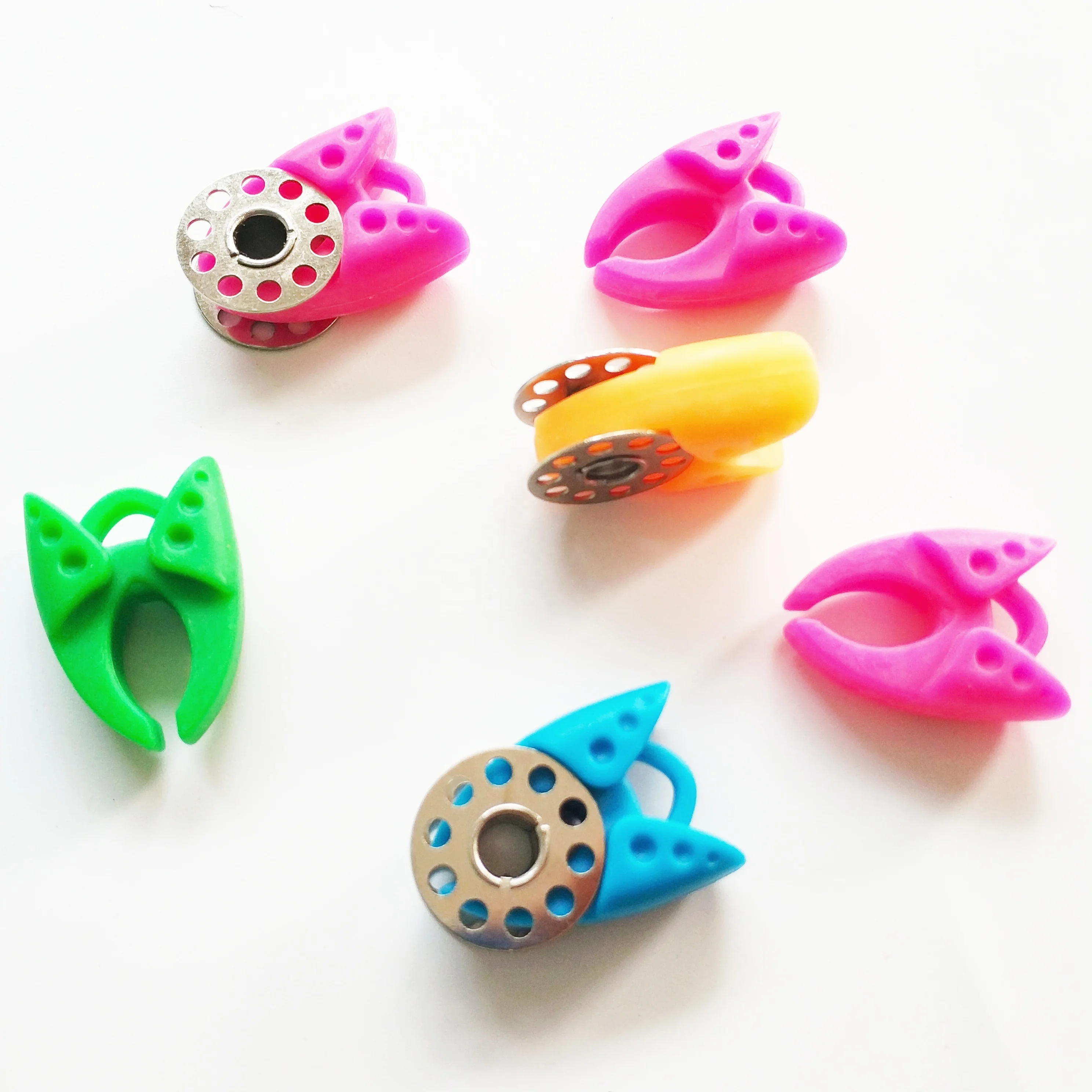 

Assorted Color Silicone Sewing Tools Accessories Thread Bobbin Holder