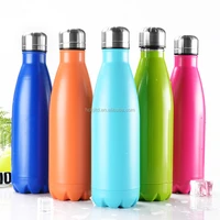 

stainless steel 500ml 17oz vacuum Insulated double wall cola shape portable Travel outdoor flask coffee thermal water bottle