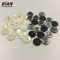 

Wholesale 18L 11.5mm 4 Holes Custom MOP Real Shell Button for Blouses Shirts