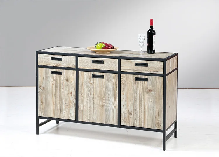 Factory supply custom vintage wood home furniture industrial style large wooden cabinet designs for living room
