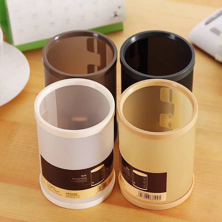 Simple Japanese Style Pen Holder Round Creative Multifunction Student