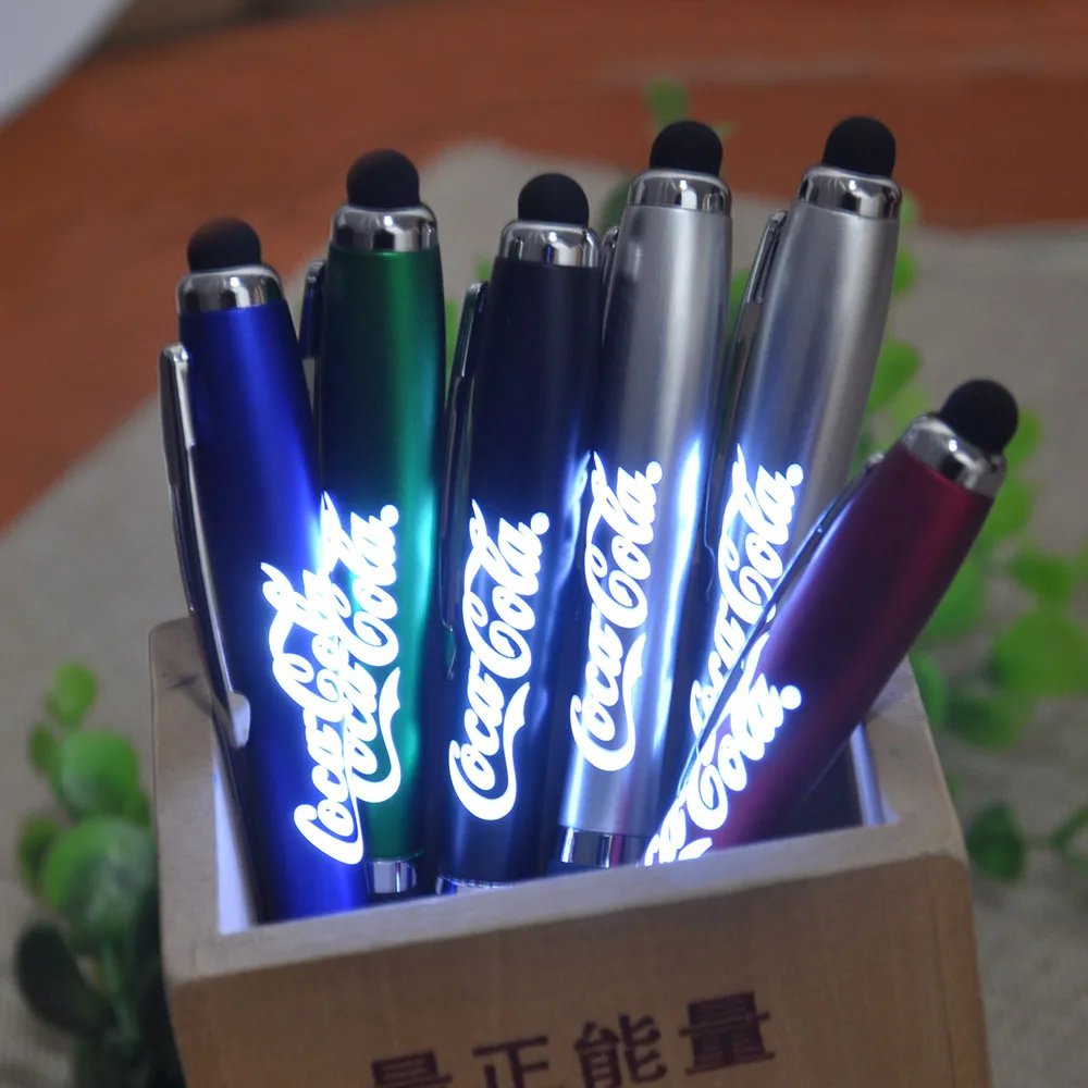 High Quality Promotional Gift Led Light Up Touch Screen Pen Custom