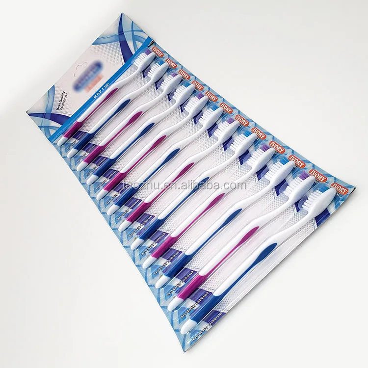 Dozen Toothbrushes Hanging Pack Of 12,12 Brushes Packed By A Blister