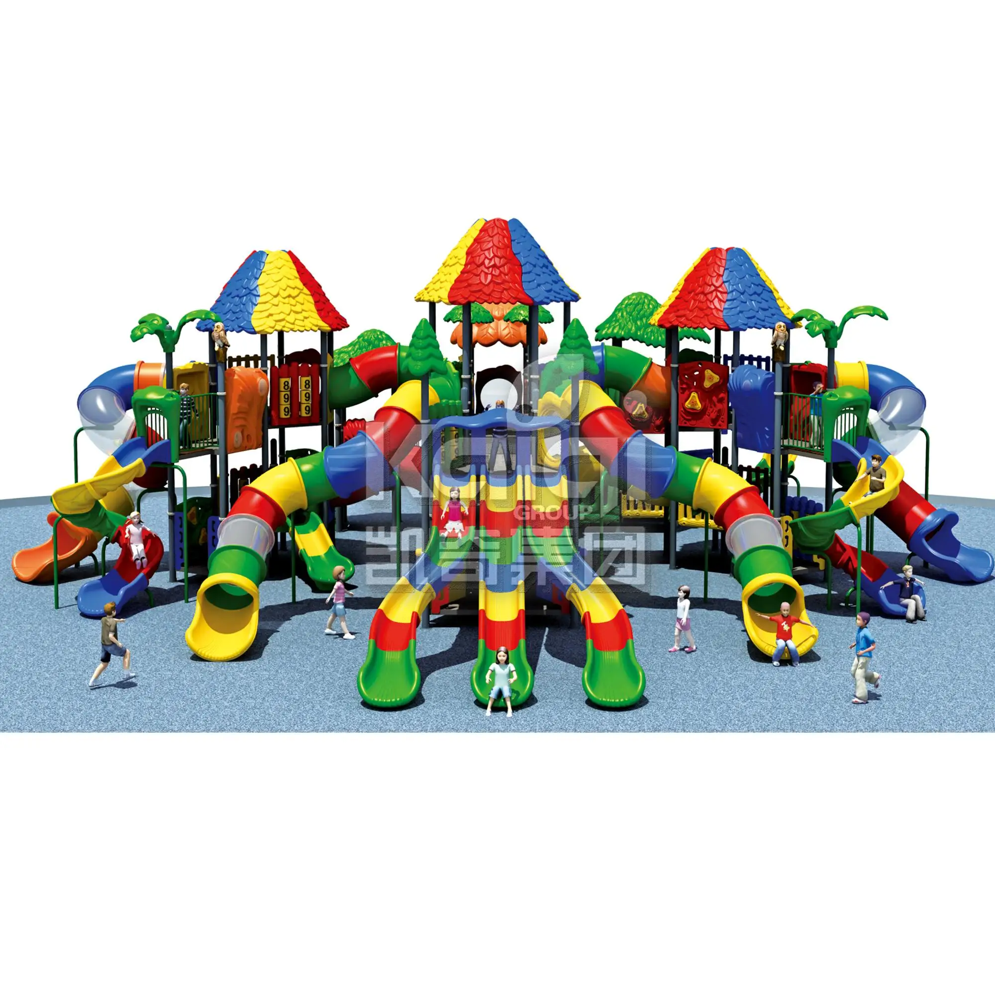 Large Colourful Rainbow Slide Plastic Outdoor Children Playground