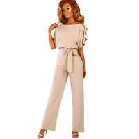 

Glam Belted Wide Leg Long jumpsuits women 2019