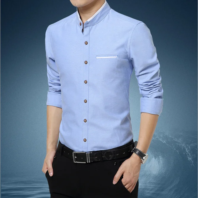Custom Fashion Design Man Shirt Long Sleeve Slim Business Causal men Shirts