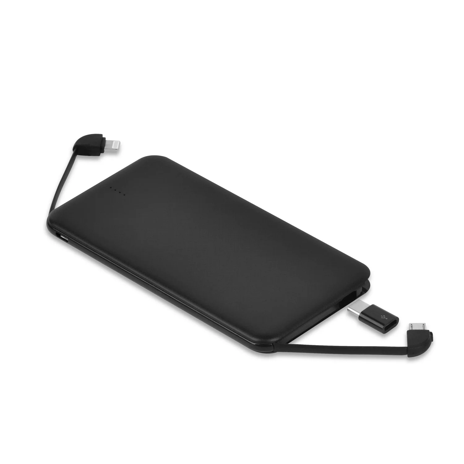 3 In 1 Ultra Thin Small Powerbank With Cable,Portable Slim Credit Card ...