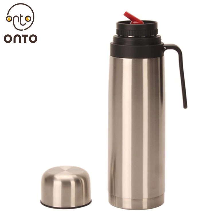 

Wholesale hot sale 1000ML Onto Popular Bullet Yerba mate thermos vacuum insulation mate tea flask with handle, Customized