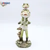 Hot Sale Handcrafted Polyresin Outdoor Animal Statue Funny Garden Frog Decoration