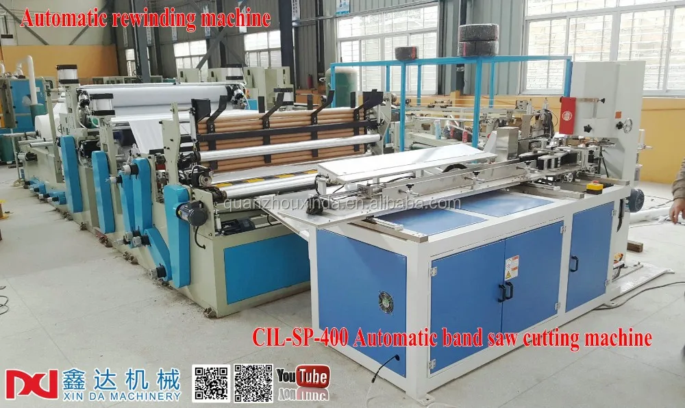 Automatic Toilet Paper Tissue Roll Making Machine Production Line Automatic Cutting Buy Toilet