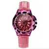 Fast delivery black dial with leather band wrist watch best service