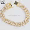 9 10 14 18 K gold silver optional solid silver cuban link chain+14mm cuban link chain