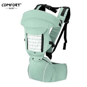 Image of 2019 4 In 1 Ergonomic Adult Soft Cotton Hop Seat Hipseat Back Backpack Sling Woven Wrap Baby Carrier
