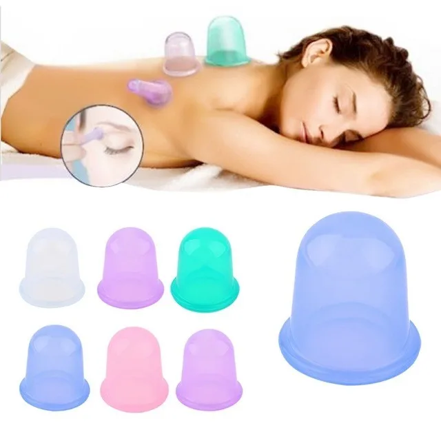 

Factory wholesale High quality Cupping Therapy Set Gentle Ventouse Massage Silicone Cupping Cups, Transparent;blue;pink;purple;green;yellow;black and customized color