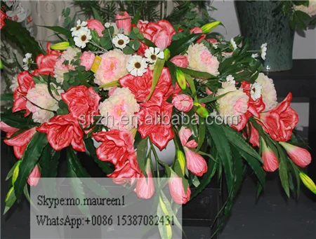 China Latest Hot Sale Beautiful Artificial Flower In Tall Vase Or