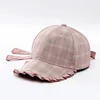 2019 spring and summer new plaid high quality fashion 3D embroidery oem caps Baseball Cap and hats