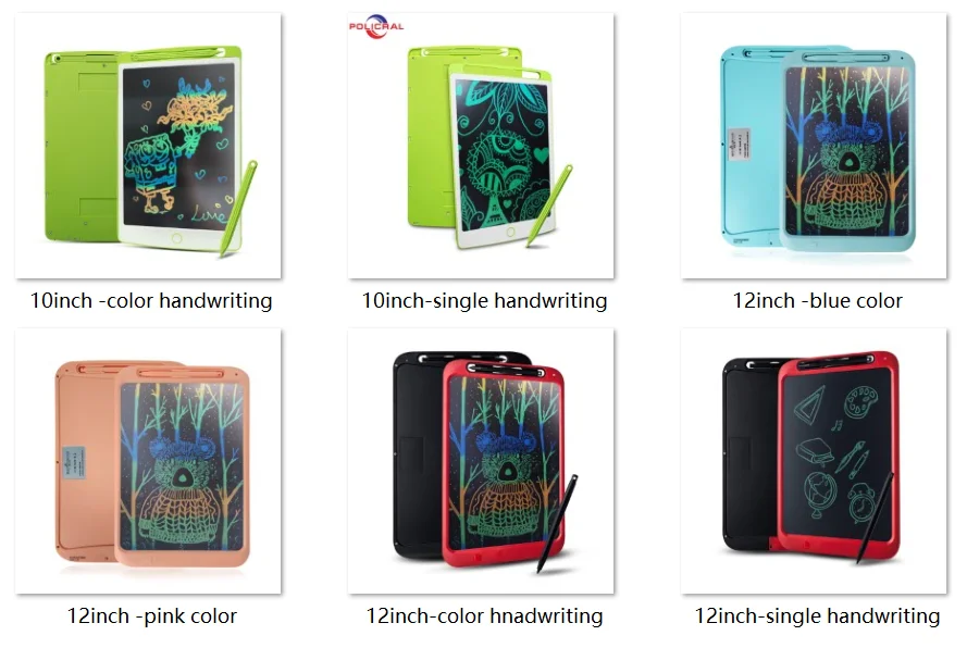 POLICRAL Wholesale 10 LCD Writing Tablet LCD Writing Board Digital Drawing Tablet for kids