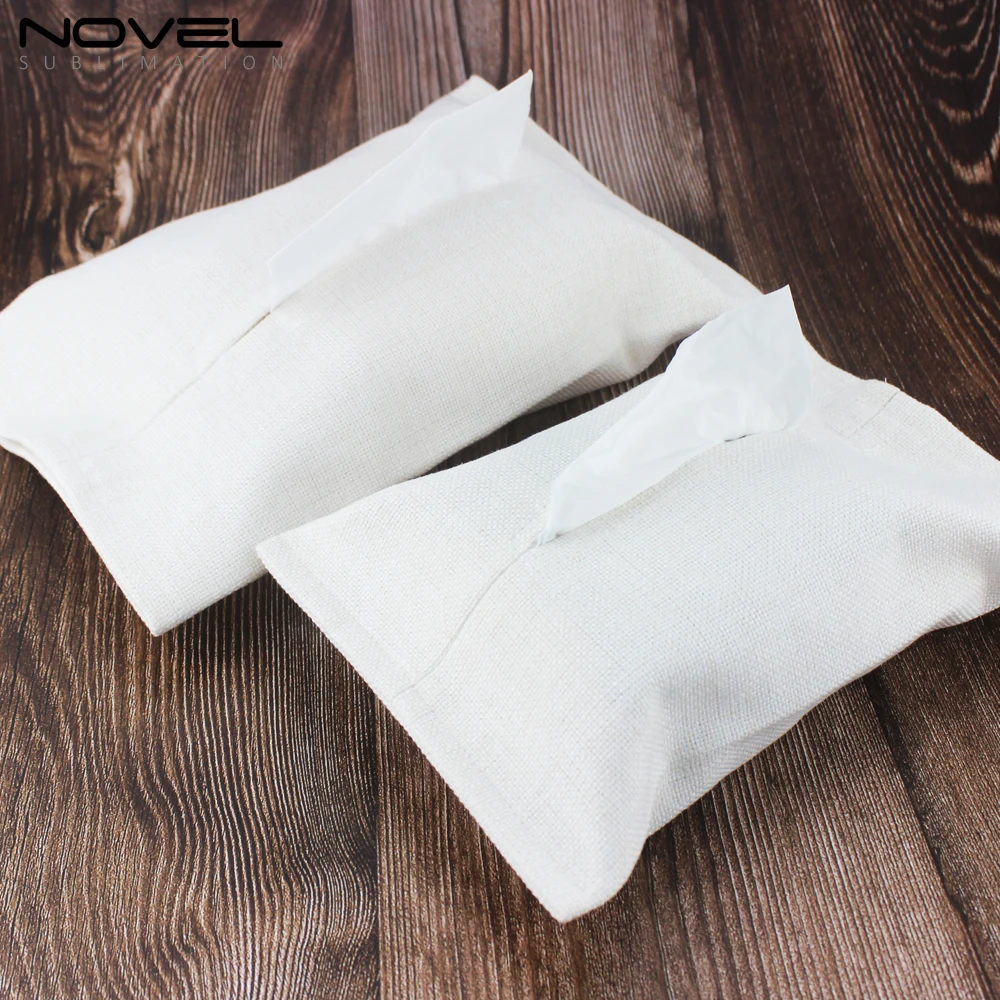 

New Arrival Personality DIY Blank Sublimation Linen Tissue Box, Linen color
