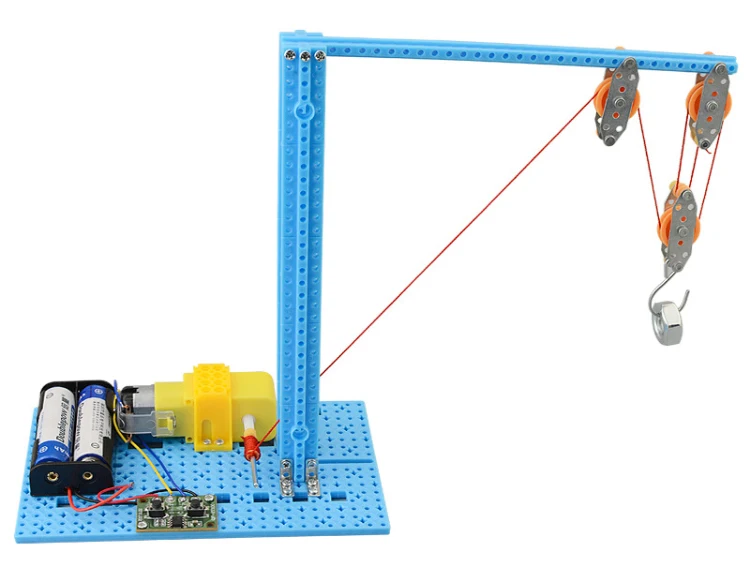 Diy Pulley Block Crane Physical Intelligent Educational Scientific Toys ...