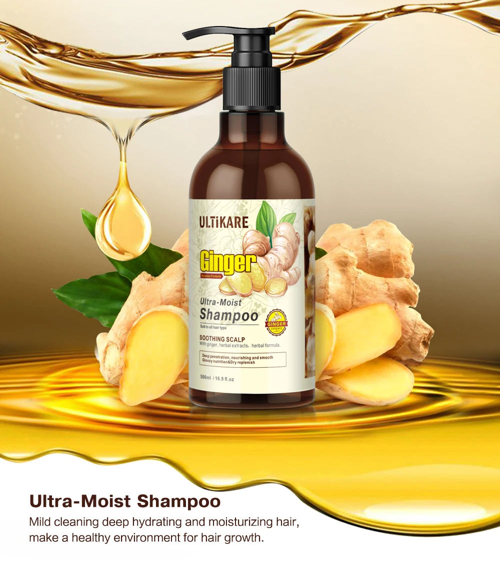 China Manufacturer Ginger Oil Hair Moisturizing Hair Shampoo For Dry