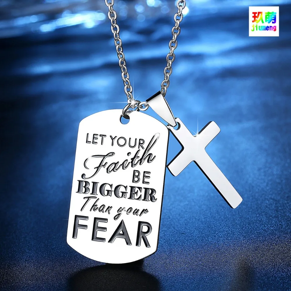 

2017 Necklace Chain Cross Pendant Inspirational Jewelry Quotes Gift for Girl Teen Daughter men Birthday, N/a