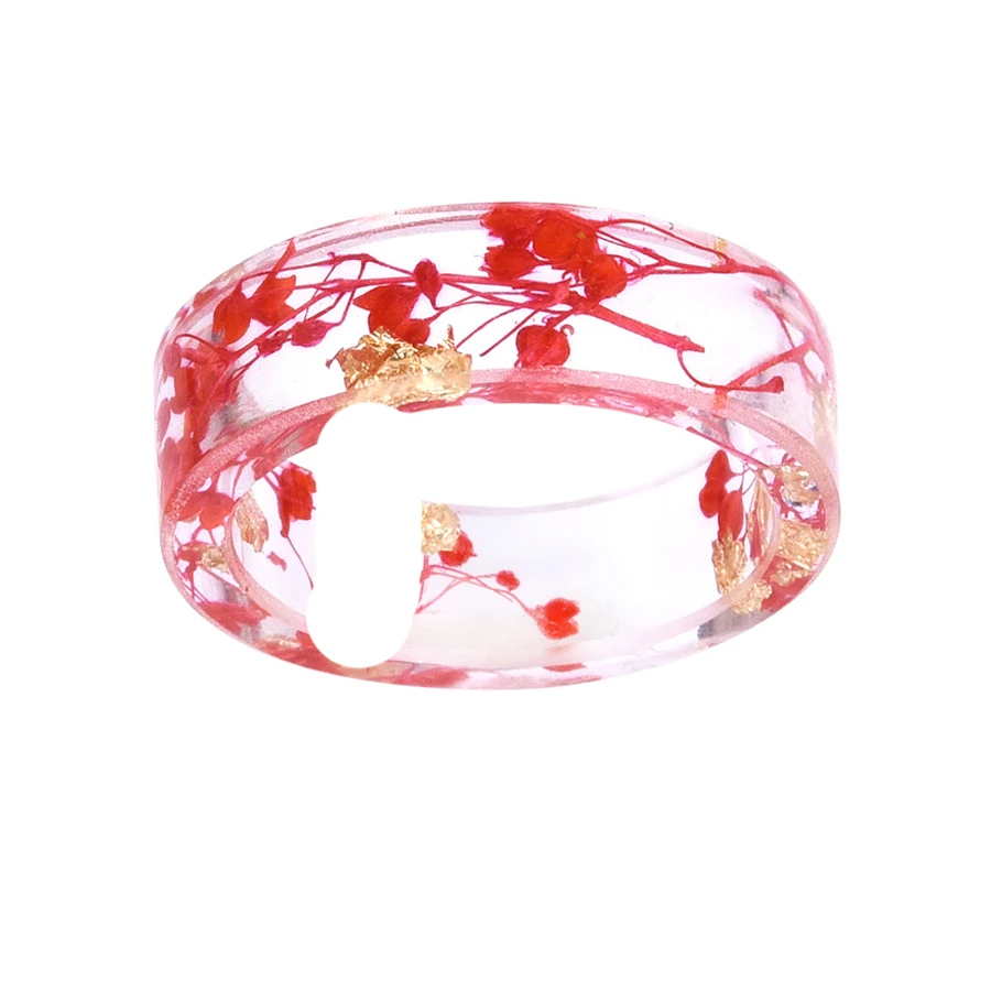 

Latest Handmade Design Real Flowers Pressed Blank Resin Ring, Picture