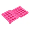 Assorted 20 Cavity Cylinder Star Heart Round Shape Silicone Hard Candy Lollipop Chocolate Molds