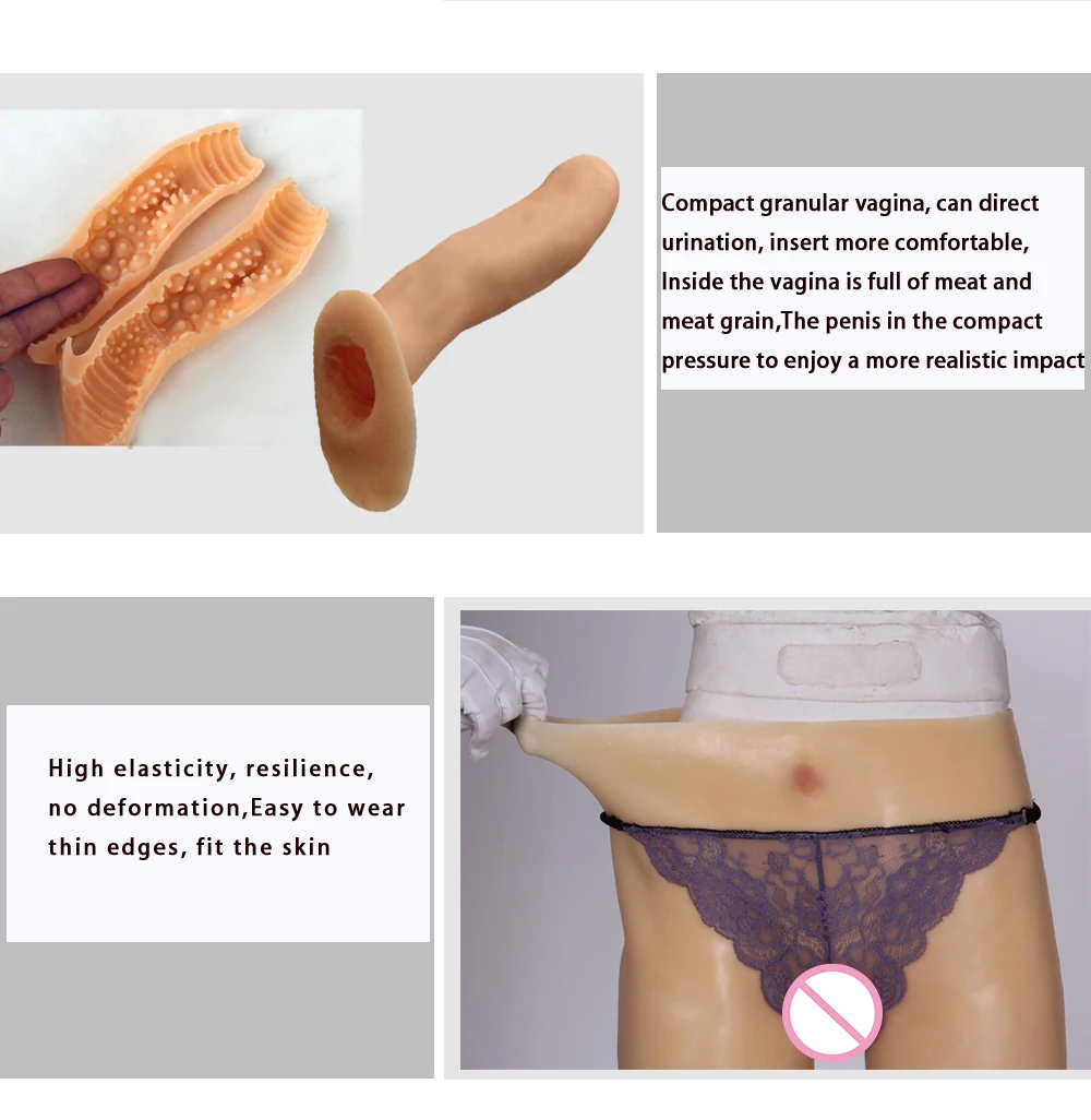 Artificial Fake Vagina For Crossdresser Underwear Crossdressing Pants Transgende Drag Queen Shemale Ladyboy False Pussy Vagina