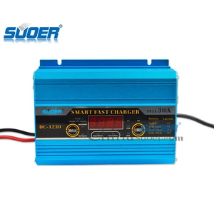 Suoer Portable 12V Car Battery Charger Digital Display