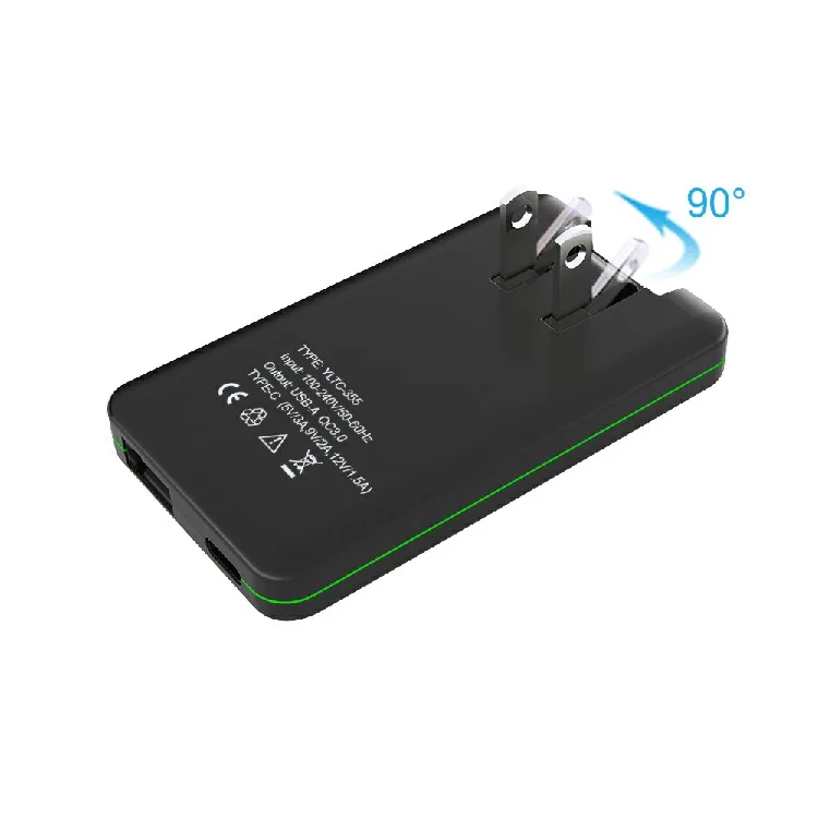 QC3.0 Adapter Type C Type-c Pd 5v 3a Usb Pin Dual Us Phone Plug Portable Wall Charger