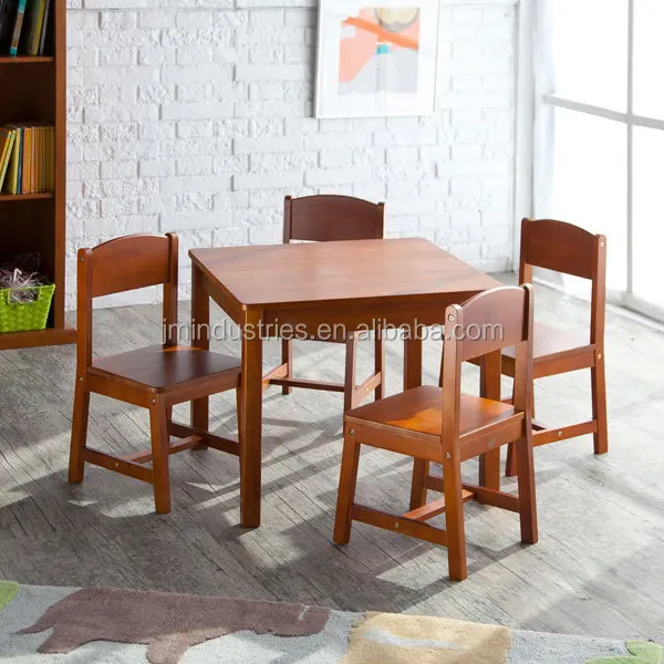 Wooden Reading Table And Chair  : This Attractive And Sturdy Wooden Table Boasts A Removable And Reversible Top.