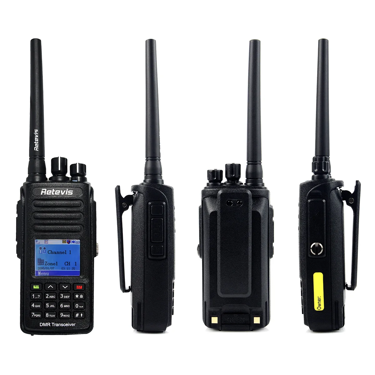

Retevis RT8 IP67 Waterproof DMR Walkie Talkie Digital Radio Ham Amateur Radio CTCSS/DCS VHF136-174Mhz 1000CH With Free Earpiece