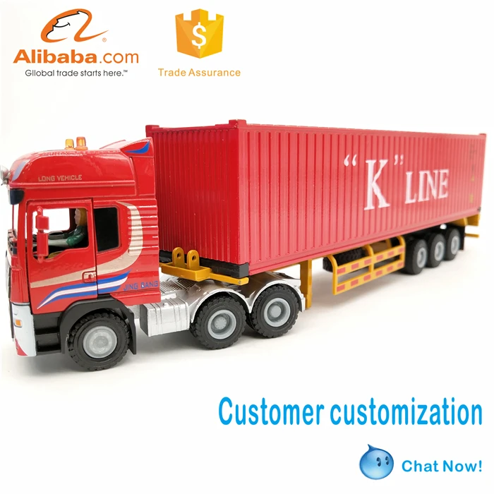 1 50 diecast container truck model K-LINE container truck model model container truck with scale