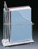 A4 Size Clear Acrylic File Folder Organizer Acrylic Book and Magazine Racks Acrylic Memo & Pen Holder Stand with Paper