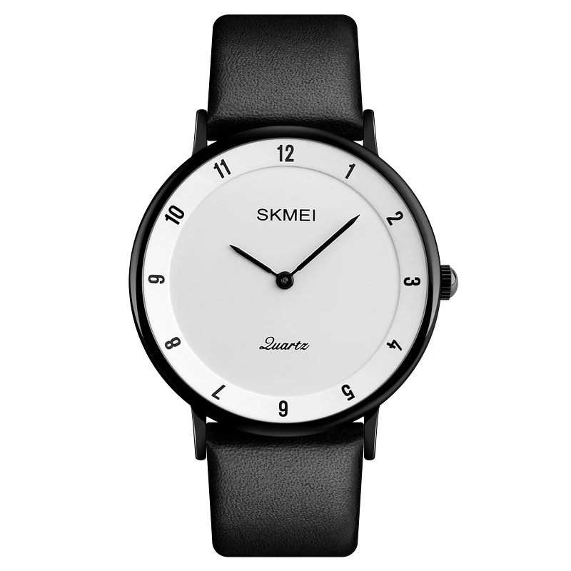 

Wholesale #1263 original brand new design leather quartz men wrist watch, 9 color