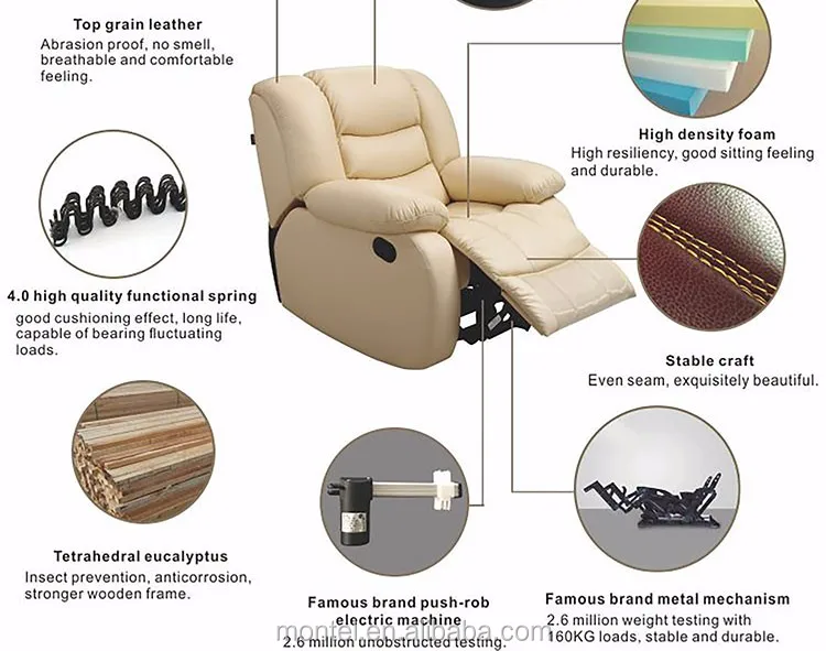 stanley mahogany leather gel recliner sofa
