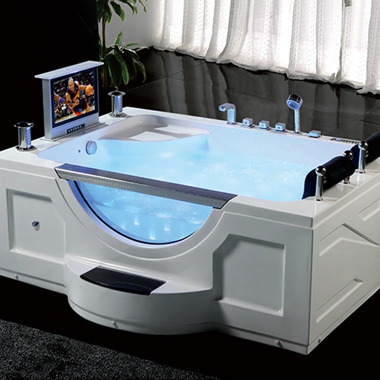 Hot Tub Factory Luxury Led Bubble Whirlpool Massage Bathtub - Buy Led ...