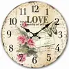Eco friendly MDF wall clock antique bird design, brand big wall clock wholesale