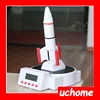 UCHOME Cool Flying Rocket Launching Clock Digital Rocket Launcher Alarm Clock