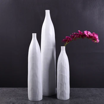 2019 New Modern Long Floor Length Resin Flower Vases For Room