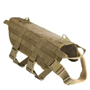 Image of K9 Tactical 1000D Nylon Molle System Dog Training Harness Clothes Hunting Military Tactical Dog Vest