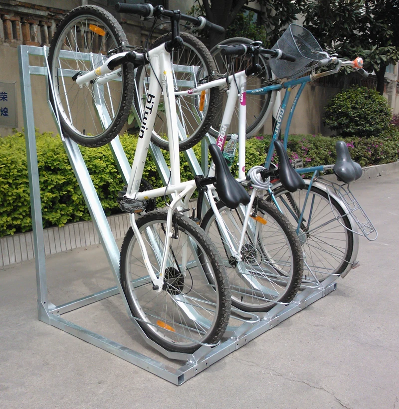 semi vertical bike rack