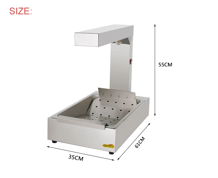 Stainless Steel Fast food French Fries Warmer Holding Station Continuous High-efficiency High Quality Heat Preservation Station