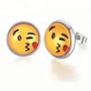 accessories gifts emoji jewelry sets plate silver earring stud