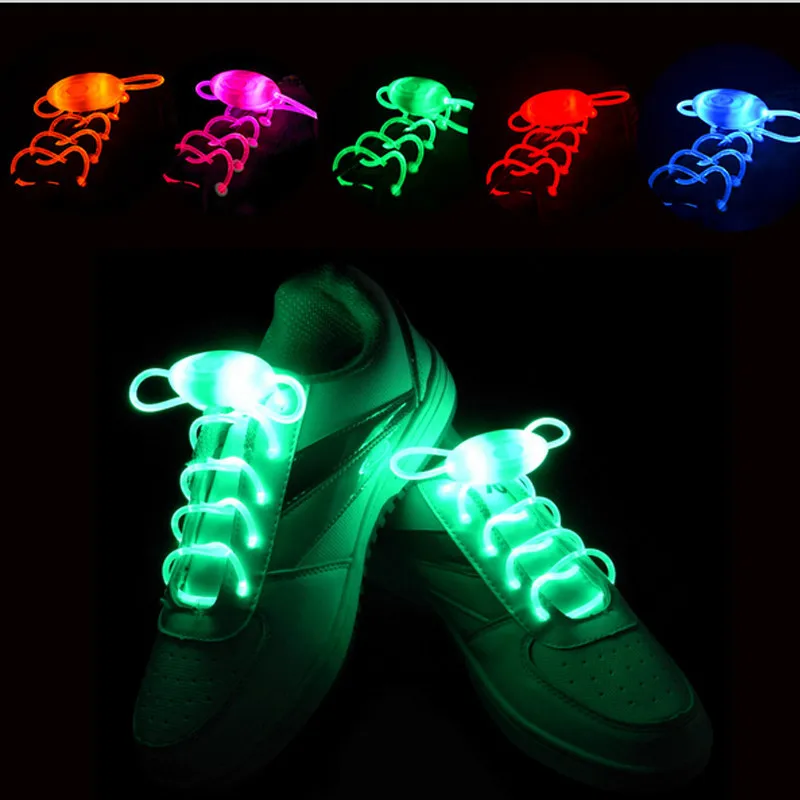 1-50 Pairs of LED Shoelaces Light Up Fibre Glow Flashing Luminous Shoe Laces UK 