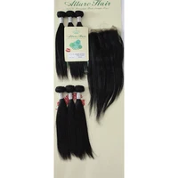 

one pack full head 100% Full Cuticle 10inches Brazilian Human Hair Extensions with closure