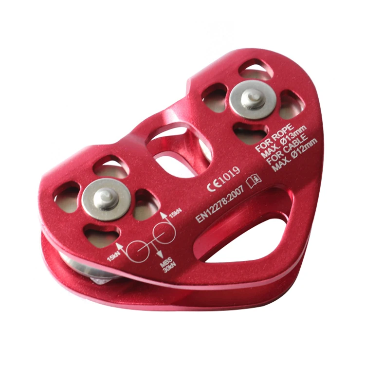 Oem 30kn Outdoor Safety Aluminum 12mm Rope Single Pulleys Buy